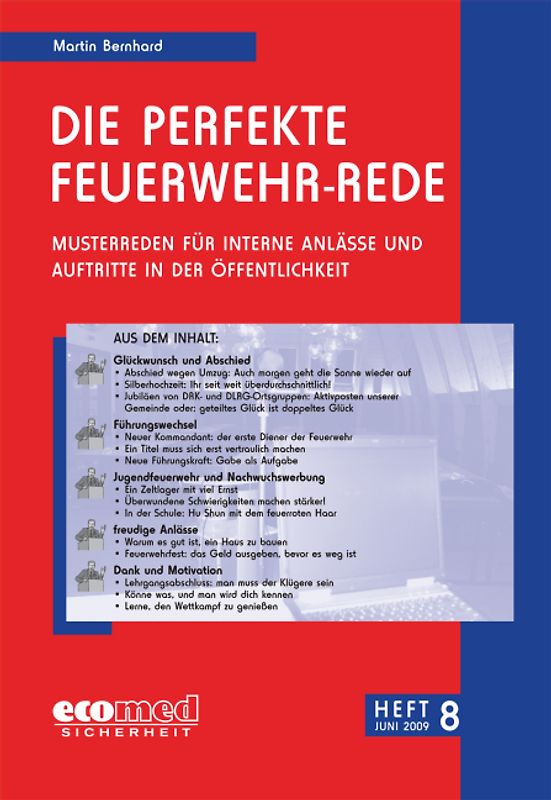 Die perfekte Feuerwehr-Rede Heft 8