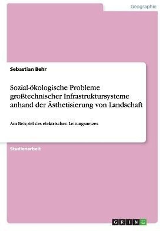 Sozial-ökologische Probleme großtechnischer Infrastruktursysteme anhand der Ästhetisierung von Landschaft