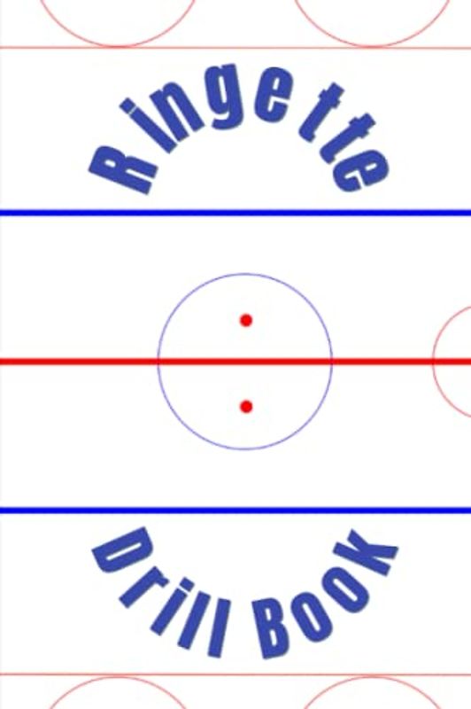 Ice Diagram Drillbook for Ringette Coaching - Ringette regulation lines on full page