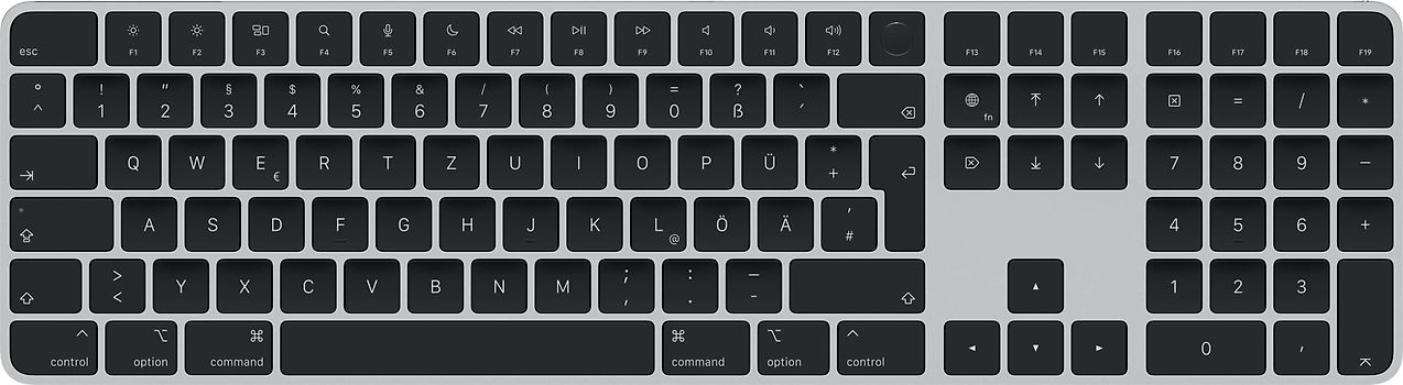 Apple magic Keyboard met wijzerplaat en Touch ID [Duits toetsenbordindeling, QWERTZ, USB-C] zwart