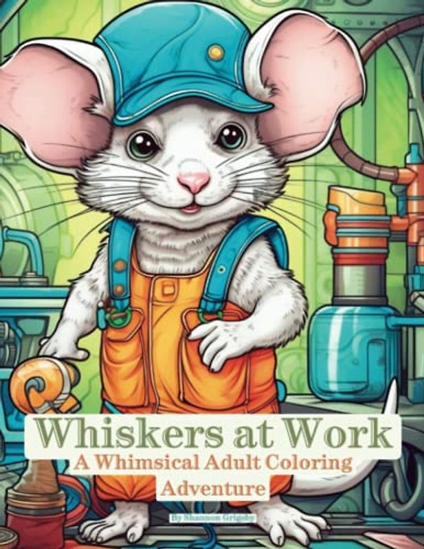 Whiskers at Work: A Whimsical Adult Coloring Adventure