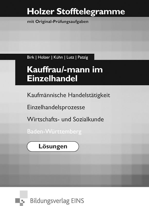 Stofftelegramme / Stofftelegramm Kauffrau/ -mann im Einzelhandel