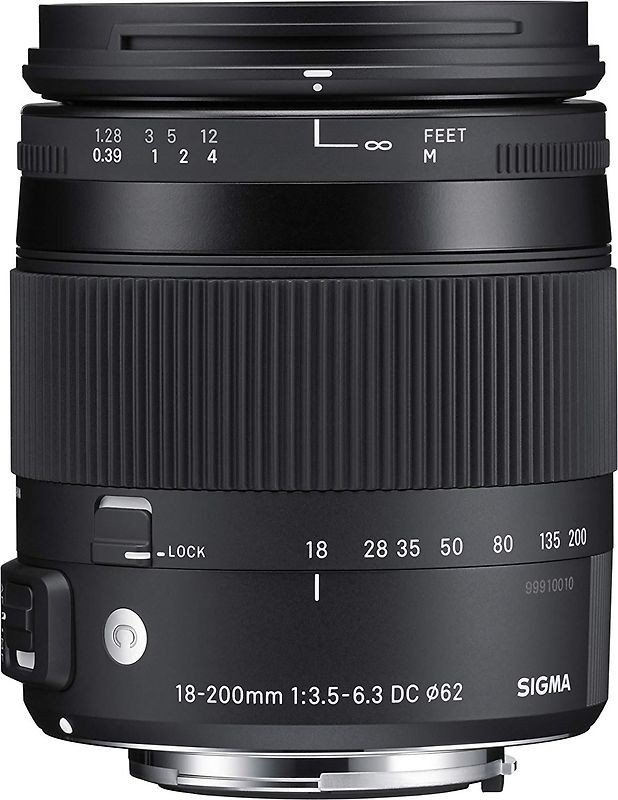 Sigma C 18-200 mm F3.5-6.3 DC HSM OS Macro 62 mm Objectif (adapté à Nikon F) noir