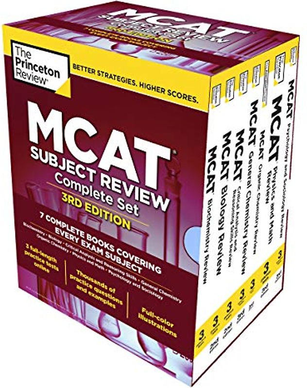The Princeton Review MCAT Subject Review Complete Box Set, 3rd Edition: 7 Complete Books + 3 Online Practice Tests (Graduate School Test Preparation)