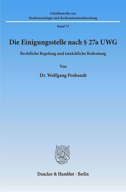 Die Einigungsstelle nach § 27a UWG.