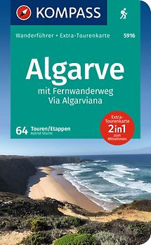 KOMPASS Wanderführer Algarve mit Fernwanderweg Via Algarviana, 64 Touren / Etappen mit Extra-Tourenkarte