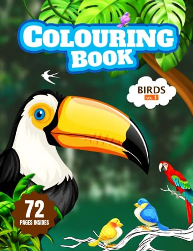 Discover the Beauty of Indian Birds Vol. 1: A Special Colouring Book with Hindi Names and Pronunciations for Children and Seniors – An Educational and ... Illustrations of Local Birds of India