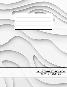 Skizzenheft Blanko: A4 zum Zeichnen, Malen und Skizzieren - Softcover matt mit künstlerischem Design - Blanko Skizzenheft mit 100+ Seiten zum Zeichnen in der Schule und Zuhause