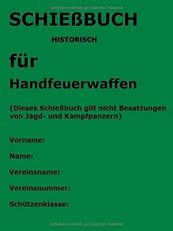 Schiessbuch - historisch