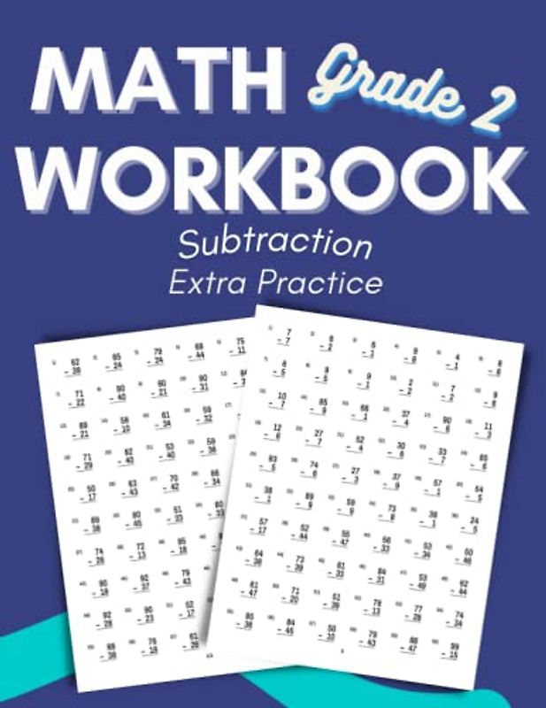 Math Workbook Grade 2 Subtraction Extra Practice: Math Practice Problems for 2nd Grade