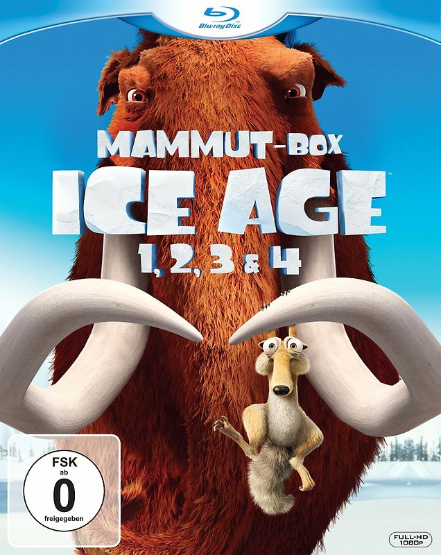 Ice Age: Teil 1 - 4 [4 Discs, Mammut-Box] Blu-ray Disc