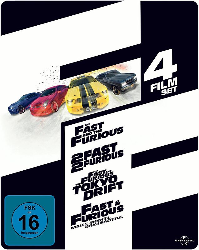 Fast & Furious 1-4 - Movie-Set Steelbook limitiert DVD