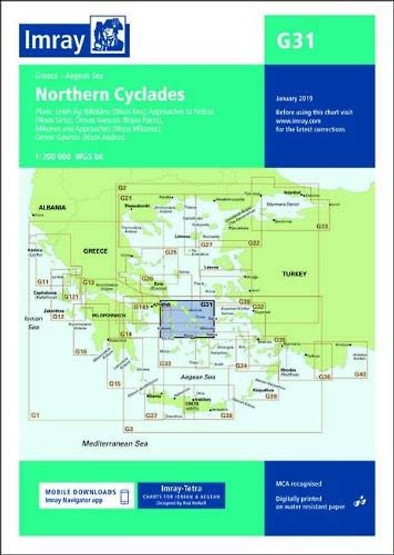 Imray Chart G31: Northern Cyclades (G Charts, Band 31)