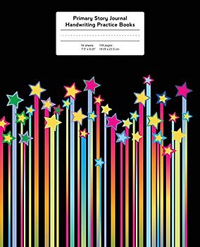 Primary Story Journal: Colorful Streaking Stars, Handwriting Practice Paper (Writing Exercise Workbooks, Band 2)