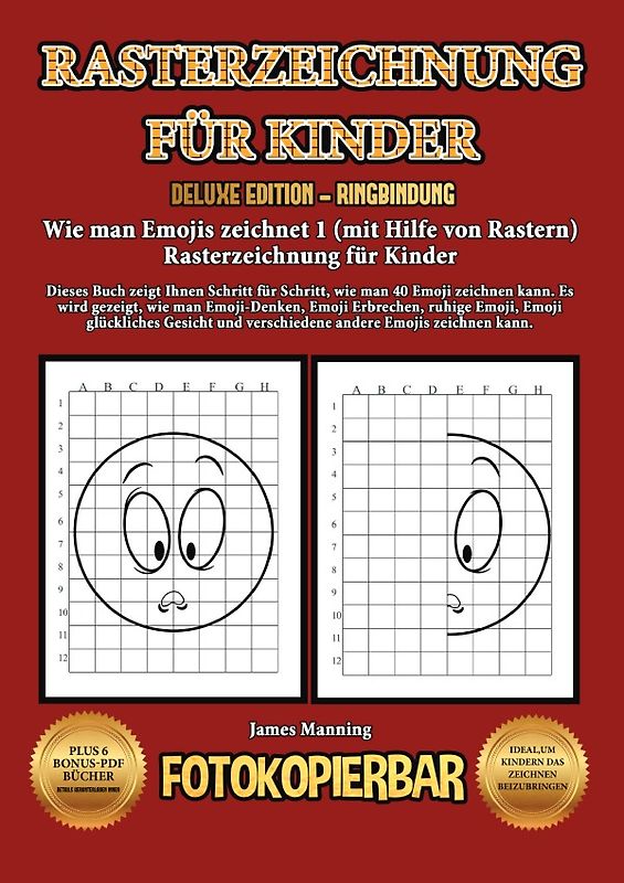 Wie man Emojis zeichnet 1 (mit Hilfe von Rastern) Rasterzeichnung für Kinder