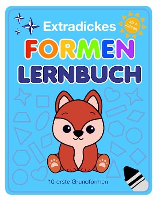 Formen Lernbuch Ab 4 Jahren: Extradickes Übungsbuch mit ersten 2D-Grundformen zum Ausmalen und Nachspuren. Spielerische Förderung von Konzentration, ... in Kindergarten, Vorschule und Grundschule.