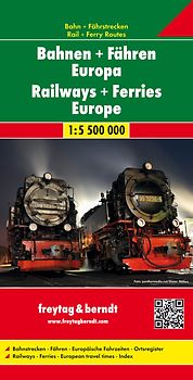 Bahnen + Fähren Europa, Eisenbahnkarte 1:5,5 Mio.