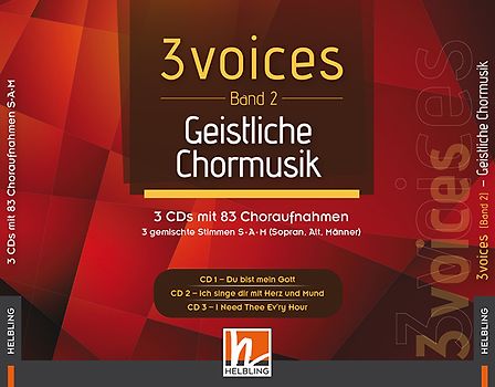 3 voices (Band 2) geistliche Chormusik (3-CD-Box)