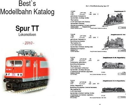 Best`s Modellbahn Katalog Spur TT Lokomotiven 2010
