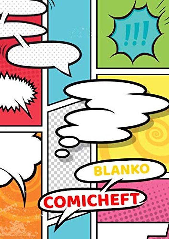 Comicheft Blanko: Leeres DIN A4 Comicheft, Malbuch für Comics zum Ausfüllen und selber zeichnen als Geschenk für Erwachsene, Zeichenbuch für Kinder ab 4 Jahre
