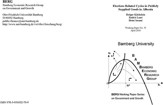 Elections Related Cycles in Publicly Supplied Goods in Albania