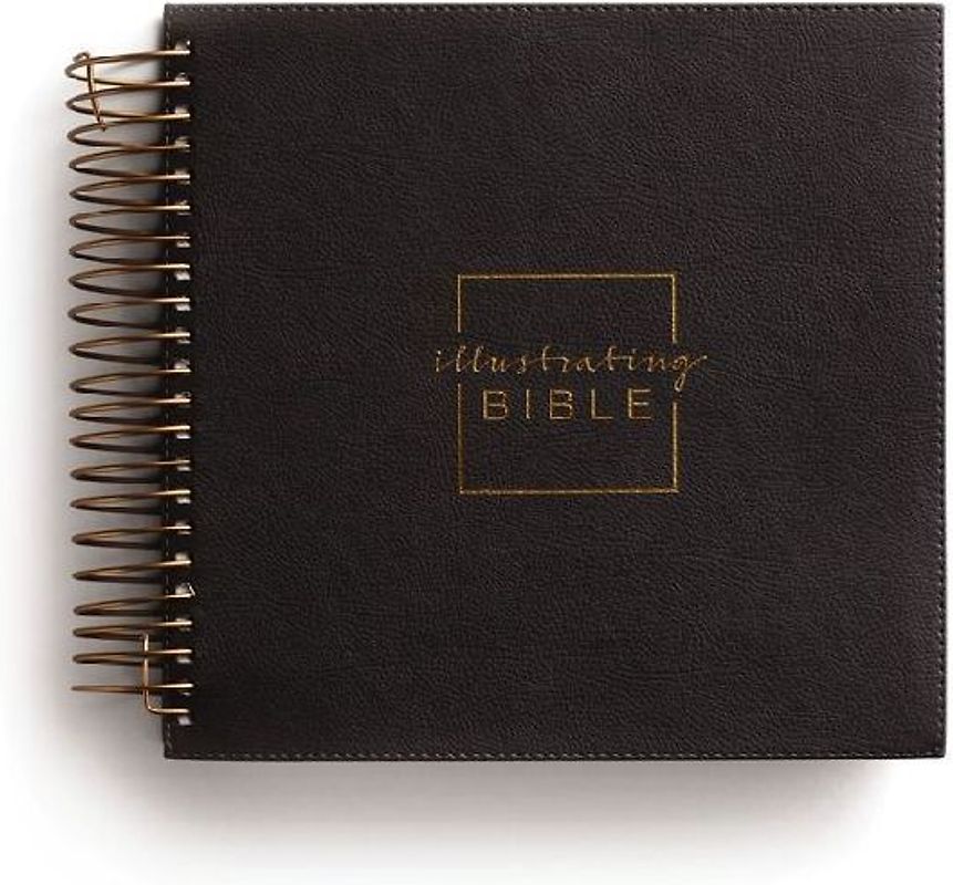Illustrating Bible NIV - Spiral Bound Bible Journal, Dark Gray