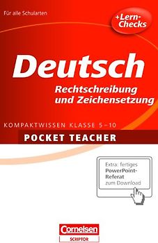 Pocket Teacher Deutsch - Rechtschreibung und Zeichensetzung 5.-10. Klasse