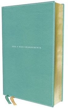 Nbla, Santa Biblia, AMA a Dios Grandemente, Interior a Cuatro Colores, Leathersoft, Turquesa, Comfort Print
