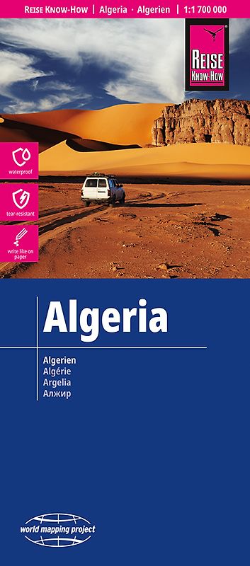 Reise Know-How Landkarte Algerien, Tunesien | Algeria, Tunisia (1:1.700.000)
