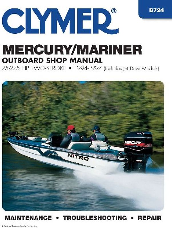Mercury Mariner 75-275 HP Two Stroke Outboards Includes Jet Drive Models (1994-1997) Service Repair Manual