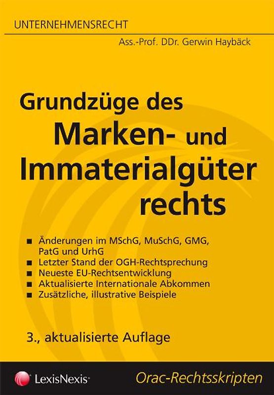 Unternehmensrecht - Grundzüge des Marken- und Immaterialgüterrechts