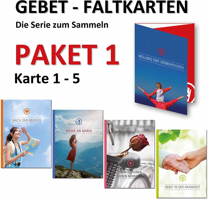 Gebet-Faltkarten Paket 1