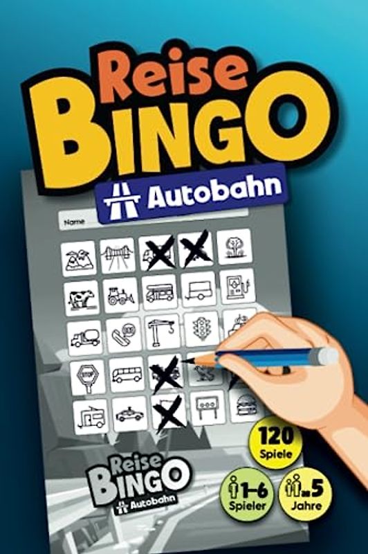 REISE BINGO "Autobahn": DAS Reisespiel gegen Langeweile bei Autofahrten, Urlauben, Reisen und Ausflügen | für Kinder ab 5 Jahre