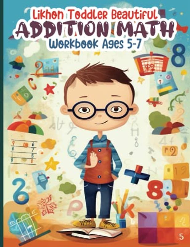 Likhon Toddler Beautiful Addition Math Workbook Ages 5-7