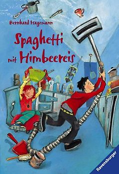 Spaghetti mit Himbeereis