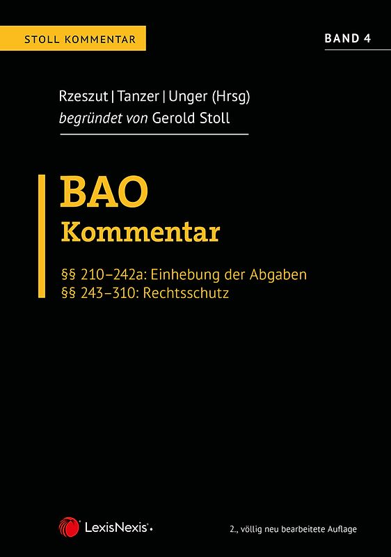 BAO Bundesabgabenordnung – Stoll Kommentar Band 4