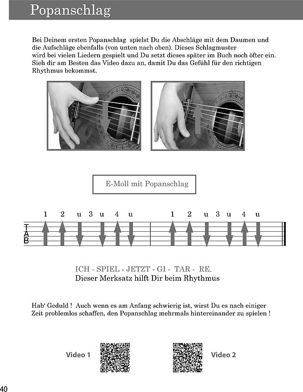 Gitarre lernen leicht gemacht für Erwachsene mit Audio und Lehrvideos
