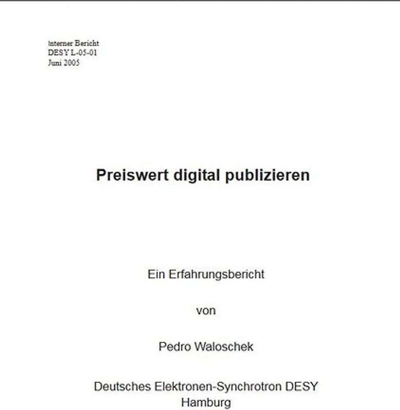 Preiswert digital publizieren