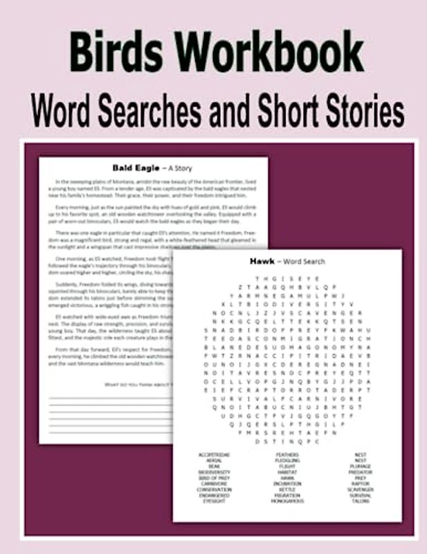 Birds Workbook - Word Searches and Short Stories