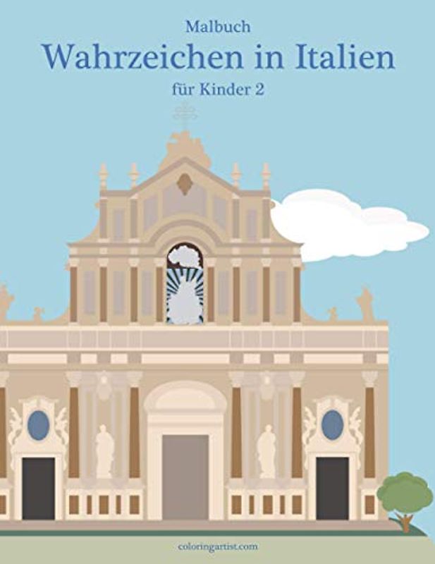 Malbuch Wahrzeichen in Italien für Kinder 2