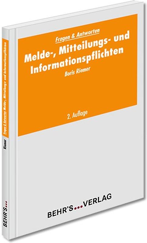 Melde-, Mitteilungs- und Informationspflichten