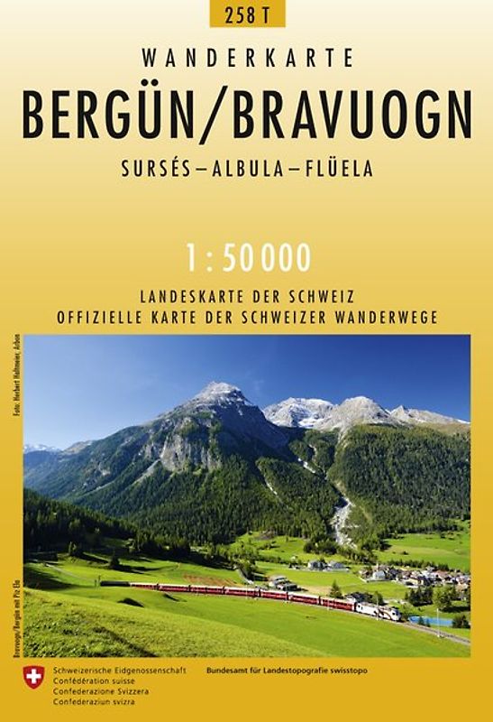 258T Bergün / Bravuogn Wanderkarte
