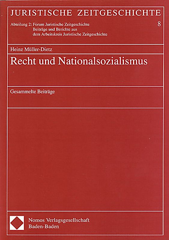 Recht und Nationalsozialismus