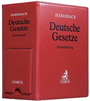 Deutsche Gesetze Premium-Ordner 86 mm in Lederoptik mit integrierter Buchstütze