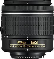 Nikon AF-P DX NIKKOR 18-55 mm F3.5-5.6 G 55 mm Objectif (adapté à Nikon F) noir