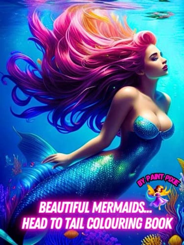 Beautiful Mermaids... Head to Tail Colouring Book