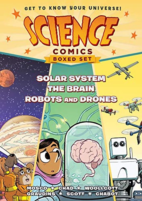 Science Comics Boxed Set: Solar System / the Brain / Robots and Drones