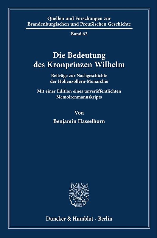 Die Bedeutung des Kronprinzen Wilhelm