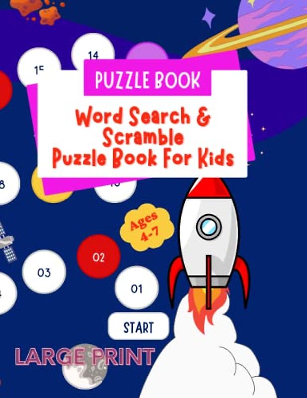 Word Search & Scramble Puzzle Book For Kids: Large Print Easy Word Search Word Scramble Puzzle Book For Kids With Full Solutions, Best Activity Game for brain development & For Gift Any person!!