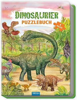 TRÖTSCH - Pappenbuch Puzzlebuch Dinosaurier| Ab 3 Jahren